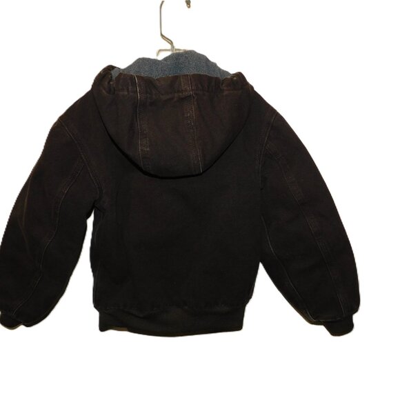 Carhartt Kids Brown Hooded Insulated Jacket Coat Boys Size 6/7 - Picture 3 of 8